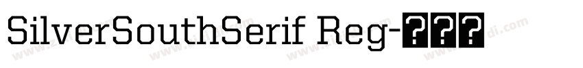 SilverSouthSerif Reg字体转换